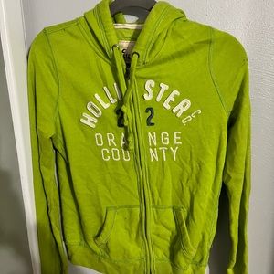 Green Hollister zip up hoodie. Size medium. 2000s